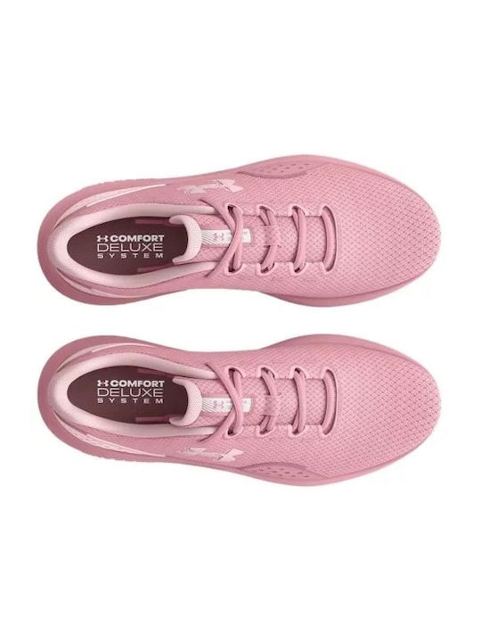 Charged Surge 4 Damen Sportschuhe Laufen Rosa