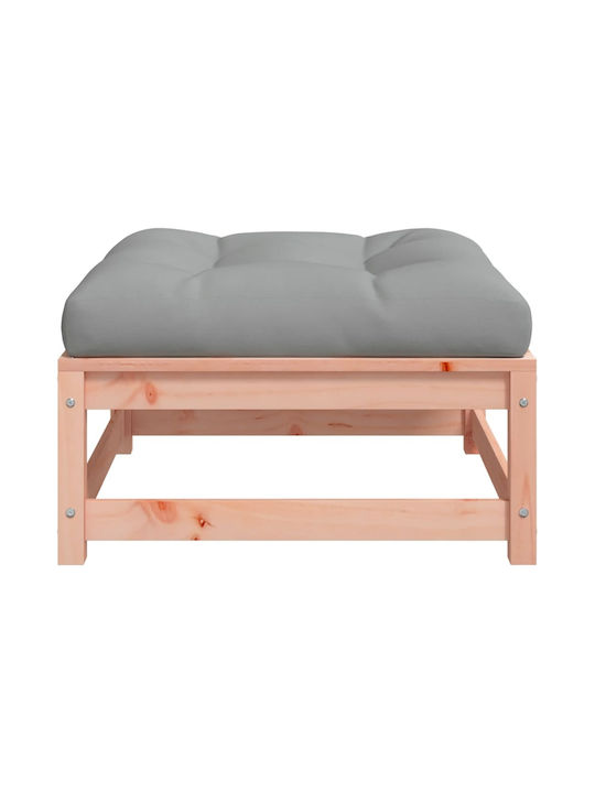 Wooden Cube Garden Stool with Cushion 2 Pieces 70x70x30cm