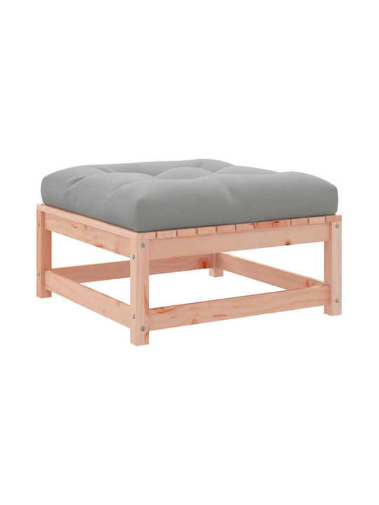Wooden Cube Garden Stool with Cushion 2 Pieces 70x70x30cm