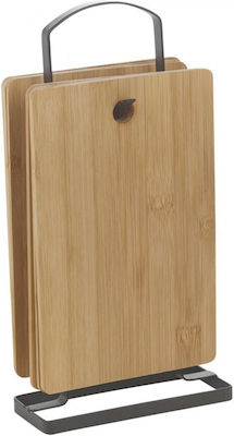 Etoile Rectangular Wooden Chopping Board Set Beige 15x6cm