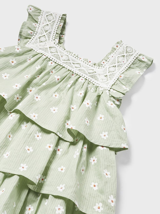 Kinderkleid Ärmellos Blumen Aloe