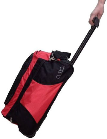 Polo Trolley Amsterdam Sack Voyage 40lt Black / Red with Wheels Fabric L50xW25xH40cm
