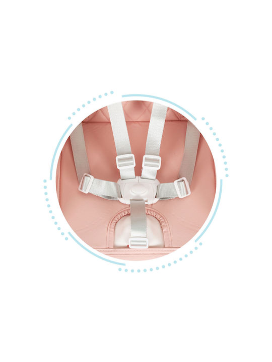 Ecotoys Αναδιπλούμενο Καρεκλάκι Φαγητού 3 in 1 με Ρυθμιζόμενο Ύψος Ροζ