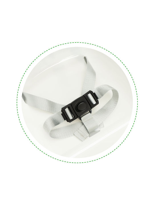 Ecotoys Scaun Înalt De Masă Bebe 2 În 1 Cu Înălțime Reglabilă Alb