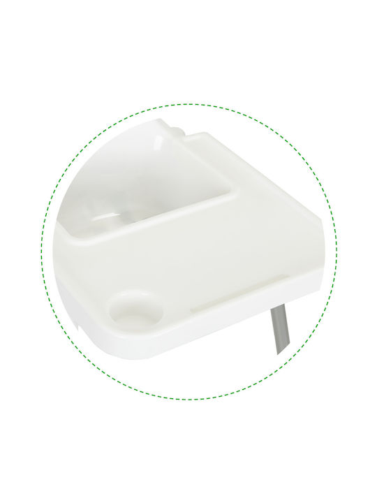 Ecotoys Scaun Înalt De Masă Bebe 2 În 1 Cu Înălțime Reglabilă Alb