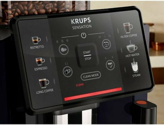 Krups Sensation Automatische Espressomaschine 1450W Druckreiniger 15bar mit Mahlwerk Schwarz EA910B