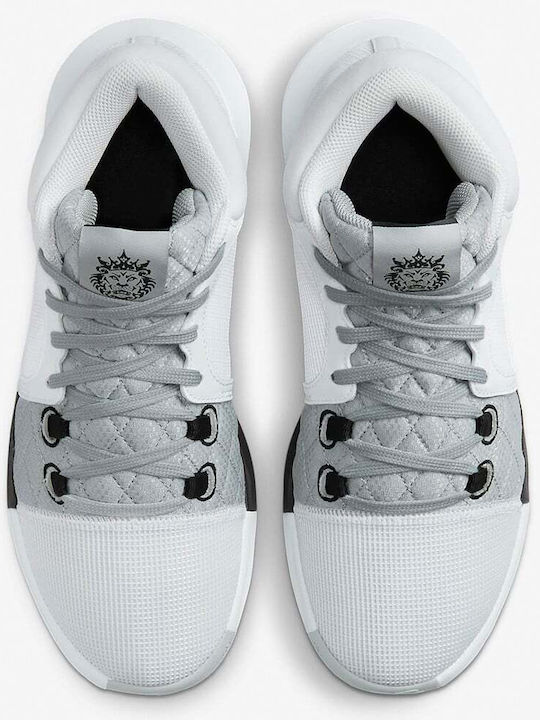 LeBron Witness 8 High Basketball Shoes White / Light Smoke Grey / Black