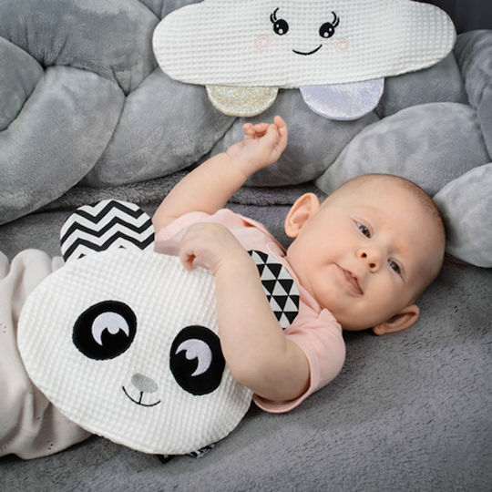 Babyono Πανάκι Μωρού Happy Panda Blink Shine Λευκό