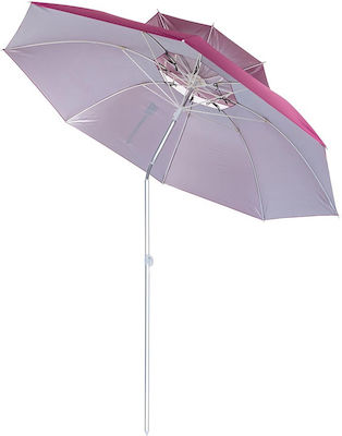 Muhler YL1039 Сгъваема Плажен чадър с диаметър 2м Розов