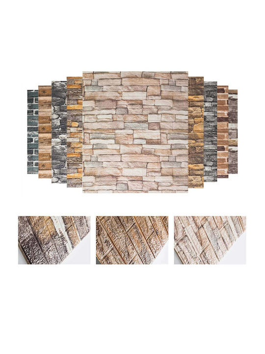 3D Wandpaneele Selbstklebend Weiß 77x70cm