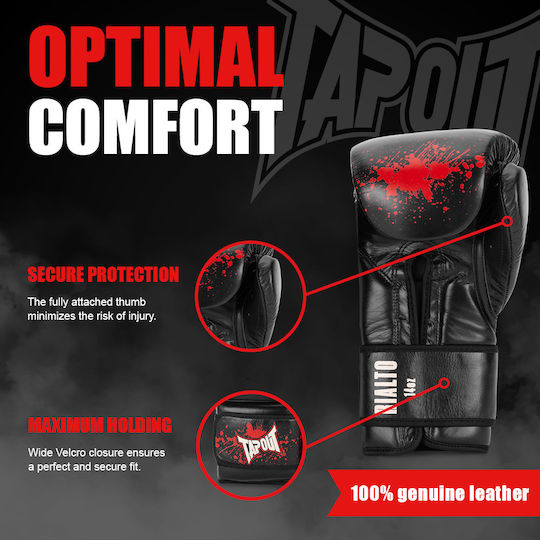Tapout Boxhandschuhe aus Leder Schwarz
