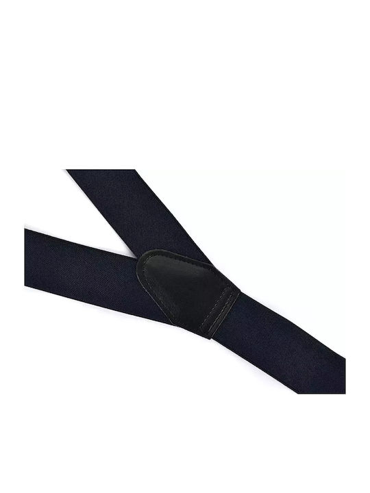 Victoria Suspenders Monochrome Navy Blue