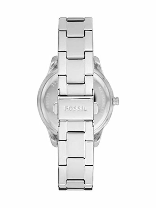 Fossil Damen Uhr mit Silber Metallarmband