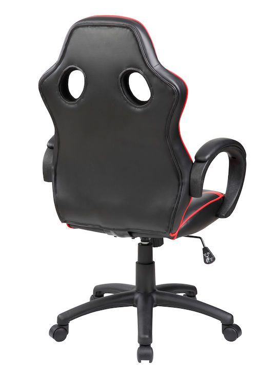 Red Fighter C6 Καρέκλα Gaming Δερματίνης Black/Red