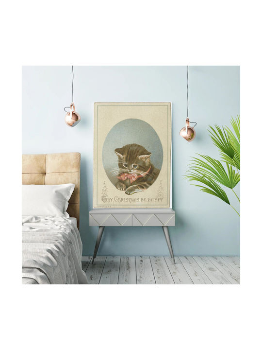 Thy Christmas Be Happy Gemälde auf Leinwand 100x150cm