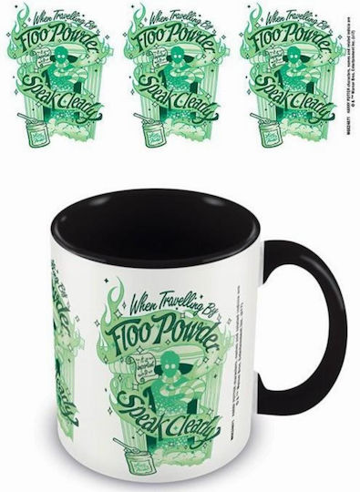 Pyramid International Harry Potter - Floo Powder Coloured Inner Mug Cană Ceramică Verde 350ml