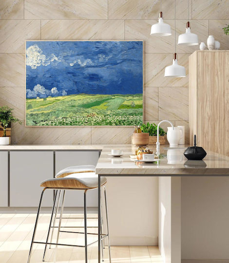 Vincent Van Gogh - Wheatfield Under Thunderclouds Painting Copy of Van Gogh on Canvas 50x40cm