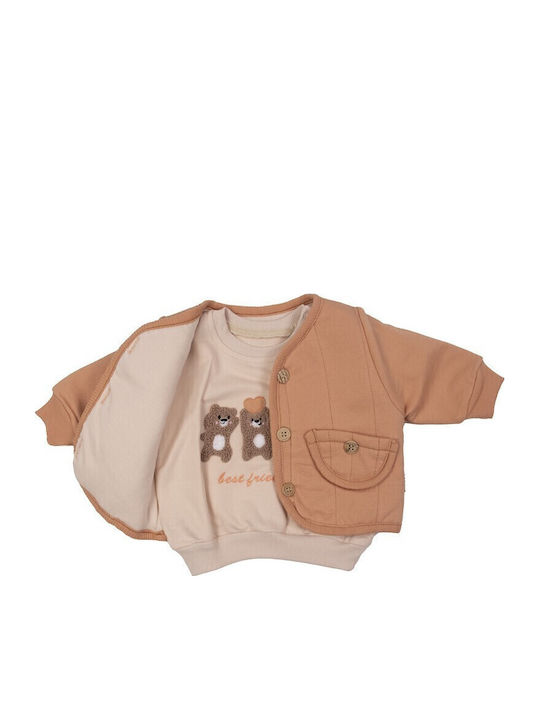 Kinder-Set mit Hose Winter 3Stück Rosa