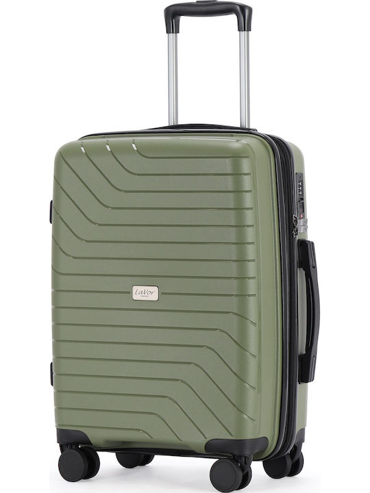 Lavor Cabin Hard Travel Suitcase Olive with 4 Wheels Height 55cm