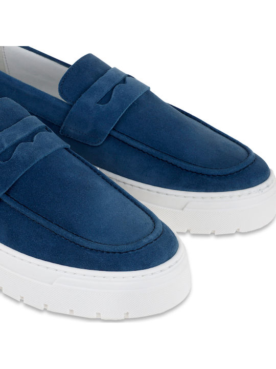Suede Ανδρικά Loafers σε Μπλε Χρώμα
