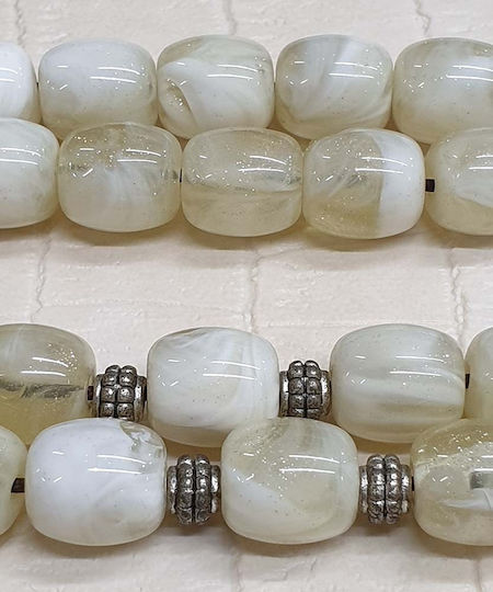 Roloi Komboloi Resin Worry Beads White 32cm