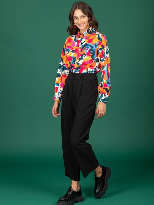 Women's Chino Trousers Slim Fit Black