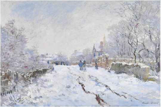Claude Monet's Snow At Argenteuil (1874–1875) Картина Платнен 80x50см