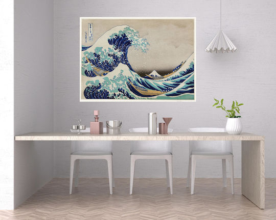 Katsushika Hokusai's Great Painting on Canvas 100x70cm