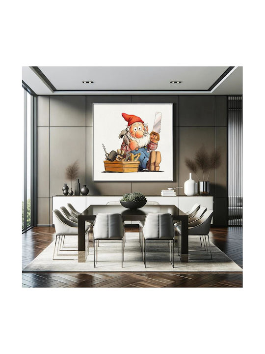 This Image Is One Of 72 From A Swedish Christmas Clip Art Cd (2001) Cartoon By Alphazeta Gemälde auf Leinwand 110x110cm