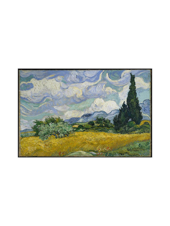 Wheat Field With Cypresses By Vincent Van Gogh Painting Copy of Van Gogh on Canvas 80x50cm