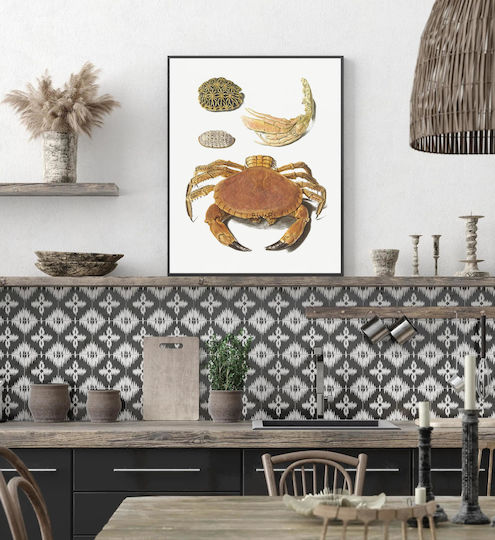 A Crab, A Pair Of Crab Claws And Two Turtle Shells By Johann Gustav Hoch (1716–1779) Painting on Canvas 40x65cm