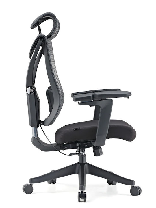 Eureka Ergonomic Καρέκλα Γραφείου με Ρυθμιζόμενα Μπράτσα Μαύρο
