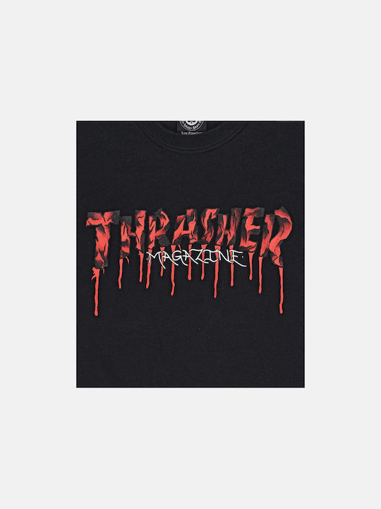 Thrasher Blood Drip Ανδρικό T-shirt Μαύρο με Στάμπα