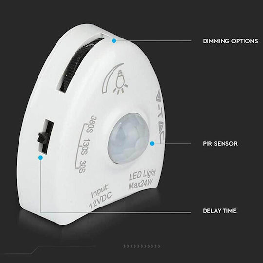 LED-Streifen 12V Warmes Weiß Licht 1.2m mit Bewegungssensor