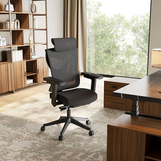 Eureka Ergonomic Erkoc05b Офис Стол С Регулируеми Подлакътници Черен