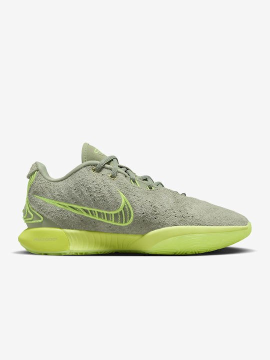 LeBron 21 cu talpă joasă Pantofi de baschet Light Bone / Dark Russet / Oranja De Foc