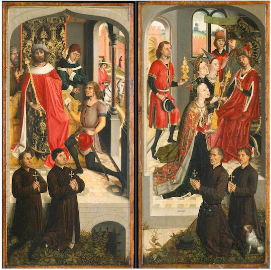 Abner's Messenger Before David; The Queen Of Sheba Bringing Gifts To Solomon; The Annunciation Πίνακας σε Καμβά 110x110cm