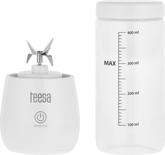 Teesa Μπλέντερ με Γυάλινη Κανάτα 450 ml Λευκό TSA3543