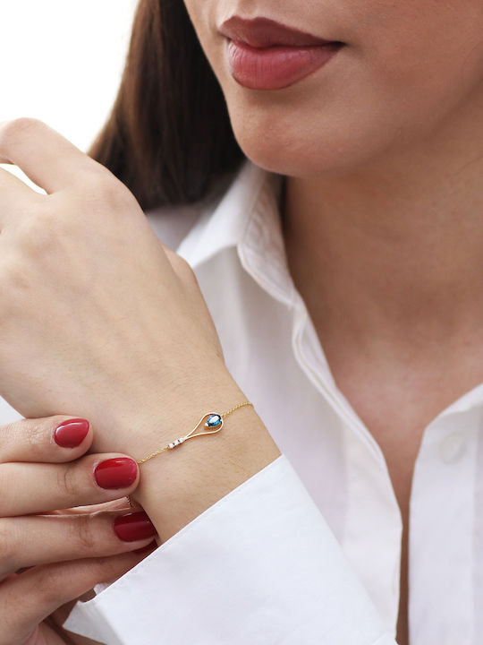 Bracelet made of Gold 14K with Zircon