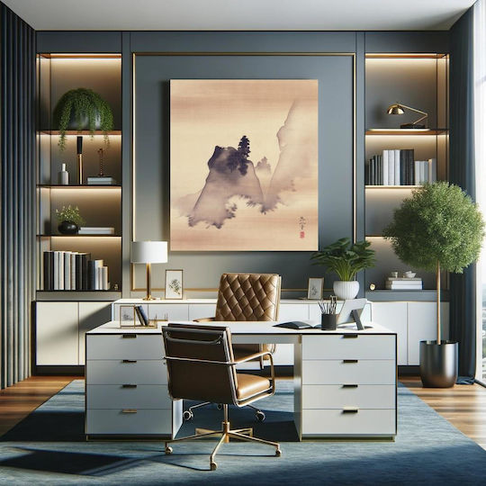 Mountains Right From Τρίπτυχος Πίνακας σε Καμβά 120x120cm