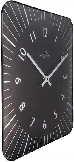 Nextime Ρολόι Τοίχου Πλαστικό Μαύρο Ø35cm Nextime Ρολόι Τοίχου Πλαστικό Μαύρο Ø35cm