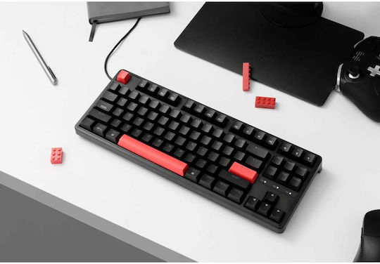 Keychron C3 Pro C3P-A1 QMK/VIA C3P-A1 Gaming Μηχανικό Πληκτρολόγιο Tenkeyless με Custom Red διακόπτες και Φωτιζόμενα πλήκτρα (Αγγλικό US) Κόκκινο
