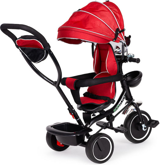 Ecotoys Kids Tricycle with Parental Handle for 1-5 Years Red-Black