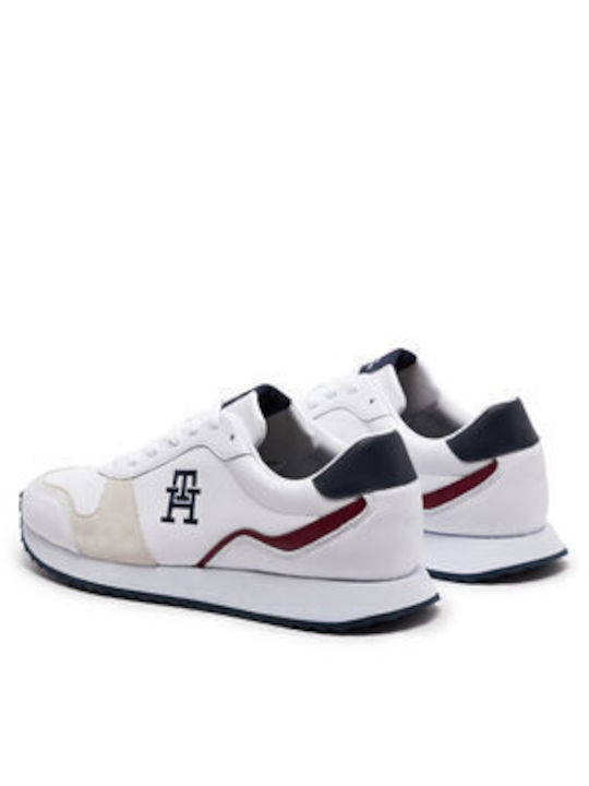 Tommy Hilfiger Runner Evo Ανδρικά Sneakers Λευκά