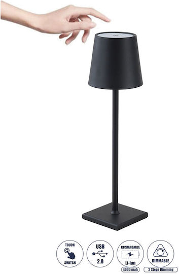 Luma Lampă de masă LED cu Abajur Negru și Bază