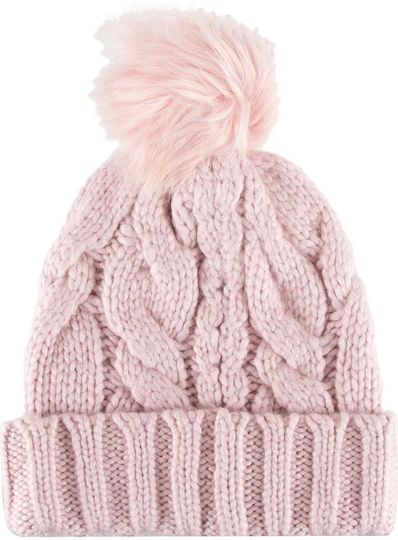 Pom Pom Beanie Unisex Beanie Knitted in Purple color