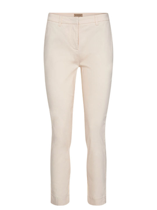 Damen Stoff Capri Hose in Schlanker Passform ecru (ecru)