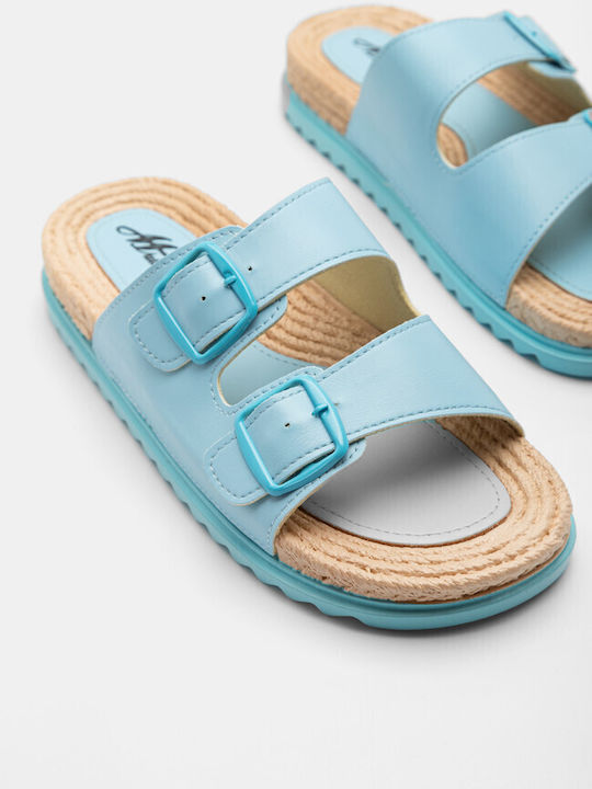 Luigi Flatforms Women's Sandals Light Blue