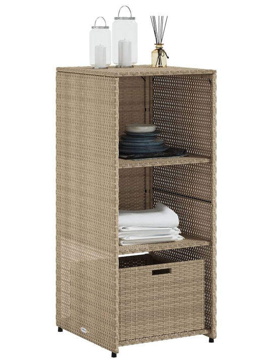 vidaXL Outdoor Storage Box Beige L50xW55xH115cm