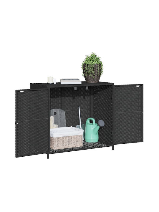 vidaXL Outdoor Storage Box Black L83xW45xH76cm